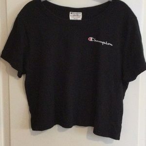 Champion Black Short Sleeve Tee